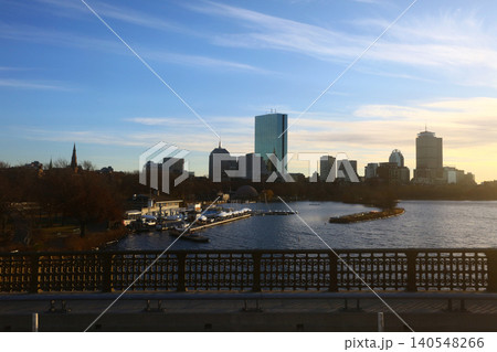 Cityscape of Boston with Modern and Historic Buildings 140548266