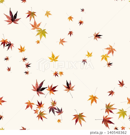 押し花もみじ紅葉のシームレスパターン 押し花もみじ紅葉のシームレスパターン 140548362