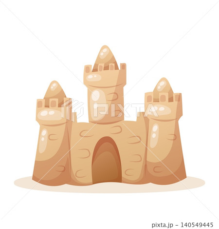 Vector illustration of a sandcastle 140549445