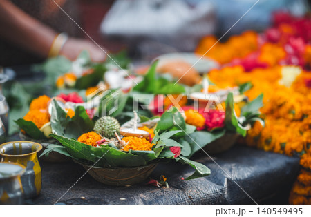 Puja Items for Hindu Devotion in Kathmandu 140549495