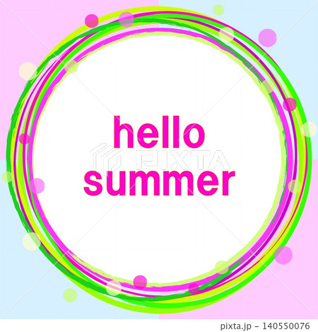 ハローサマー hello summer フレーム ドット グリーン ピンク ホワイト ハローサマー hello summer フレーム ドット グリーン ピンク ホワイト 140550076
