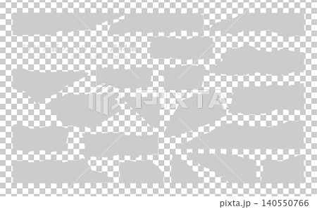 破れた紙のベクター素材集（Grey） 140550766