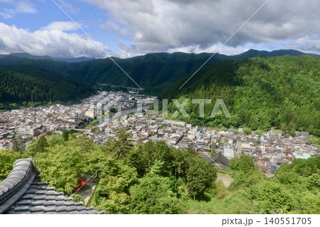 郡上八幡城・天守からの眺望(岐阜県・郡上市) 郡上八幡城・天守からの眺望(岐阜県・郡上市) 140551705