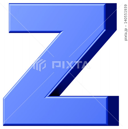 3D素材_アルファベット_Z_青 140551939