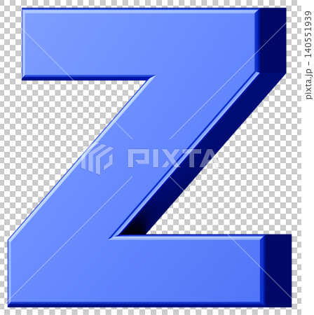 3D素材_アルファベット_Z_青 140551939