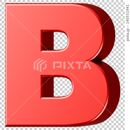 3D材質_字母_B_紅色 3D材質_字母_B_紅色 140551941