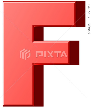 3D素材_アルファベット_F_赤 3D素材_アルファベット_F_赤 140551945