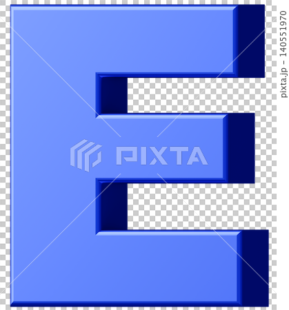 3D材質_字母E_藍色 3D材質_字母E_藍色 140551970