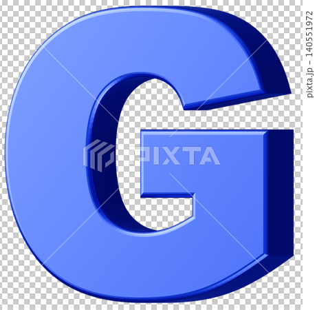 3D Material_Alphabet_G_Blue 3D Material_Alphabet_G_Blue 140551972