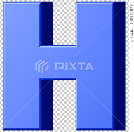 3D材質_字母_H_藍色 3D材質_字母_H_藍色 140551973