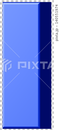 3D Material_Alphabet_I_Blue 140551974
