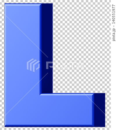 3D材質_字母_L_藍色 3D材質_字母_L_藍色 140551977
