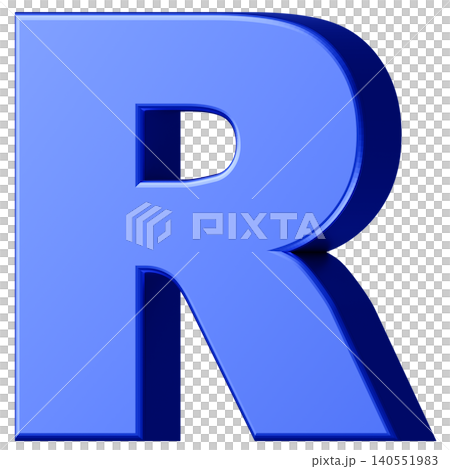 3D Material_Alphabet_R_Blue 3D Material_Alphabet_R_Blue 140551983