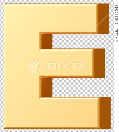3D Material_Alphabet_E_Yellow 3D Material_Alphabet_E_Yellow 140552542