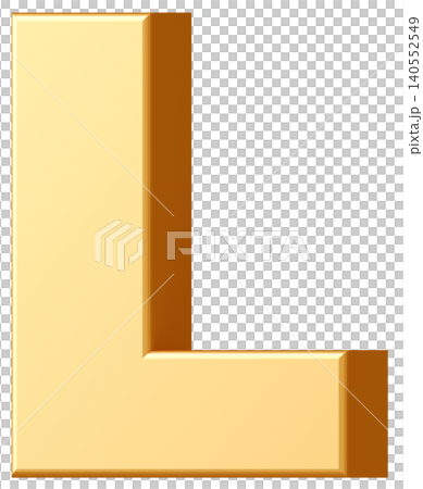 3D Material_Alphabet_L_Yellow 3D Material_Alphabet_L_Yellow 140552549