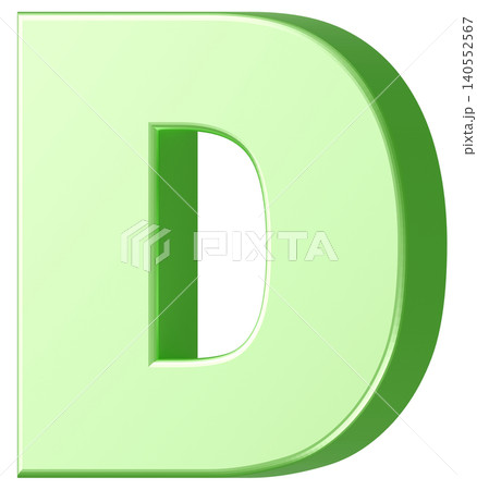 3D素材_アルファベット_D_緑 3D素材_アルファベット_D_緑 140552567