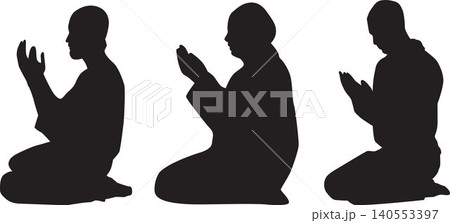 Ramadan pray silhouette Ramadan pray silhouette 140553397