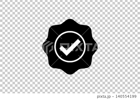 Verified Quality Seal Icon With Checkmark Badge Symbolizing Approval, Certification And Trusted Verification 140554199