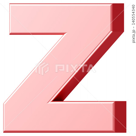 3D素材_アルファベット_Z_ピンク 3D素材_アルファベット_Z_ピンク 140554340
