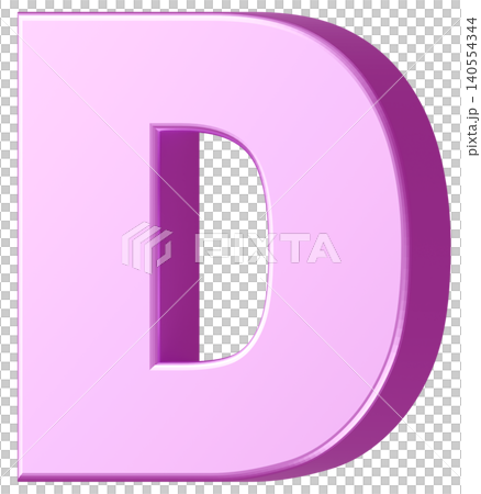 3D Material_Alphabet_D_Purple 3D Material_Alphabet_D_Purple 140554344