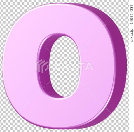 3D材質_字母O_紫色 3D材質_字母O_紫色 140554355