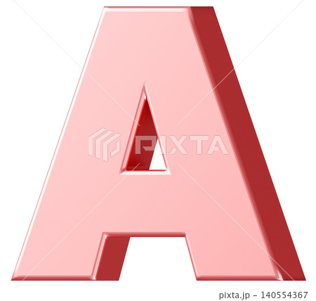 3D素材_アルファベット_A_ピンク 3D素材_アルファベット_A_ピンク 140554367