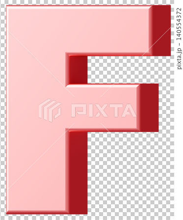 3D Material_Alphabet_F_Pink 3D Material_Alphabet_F_Pink 140554372