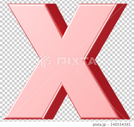3D Material_Alphabet_X_Pink 3D Material_Alphabet_X_Pink 140554391