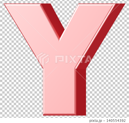 3D Material_Alphabet_Y_Pink 3D Material_Alphabet_Y_Pink 140554392