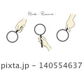 手・虫眼鏡で調べるポーズのカラーイラストセット 140554637