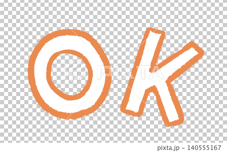 Handwritten "OK" illustration material Handwritten "OK" illustration material 140555167