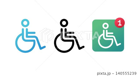 Wheel chair icon 140555239