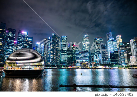 東南アジアシンガポールの夜景 140555402