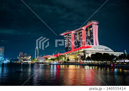 東南アジアシンガポールの夜景 東南アジアシンガポールの夜景 140555414