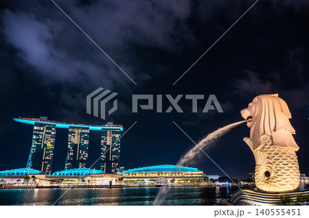 シンガポールの夜景 140555451
