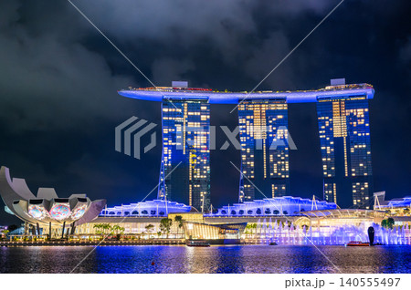 シンガポールの夜景 140555497