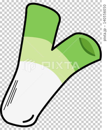 Cute flat Green Onion vector Illustration Cute flat Green Onion vector Illustration 140556050