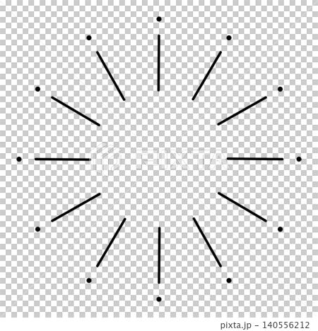 Monochrome circular line frame with converging lines, sunburst effect. Monochrome circular line frame with converging lines, sunburst effect. 140556212