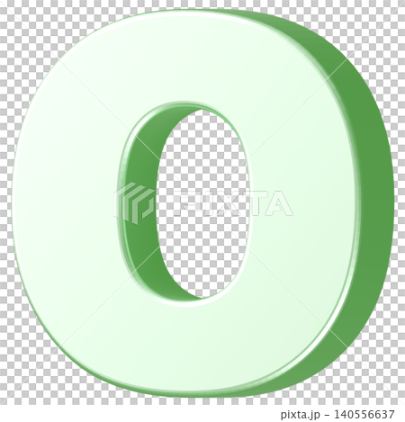3D Material_Alphabet_O_Light Green 3D Material_Alphabet_O_Light Green 140556637