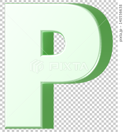 3D材質_字母_P_淺綠色 3D材質_字母_P_淺綠色 140556638