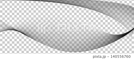 モノクロの流れるウェーブライン背景 シルバーの曲線が描く抽象素材 モノクロの流れるウェーブライン背景 シルバーの曲線が描く抽象素材 140556760