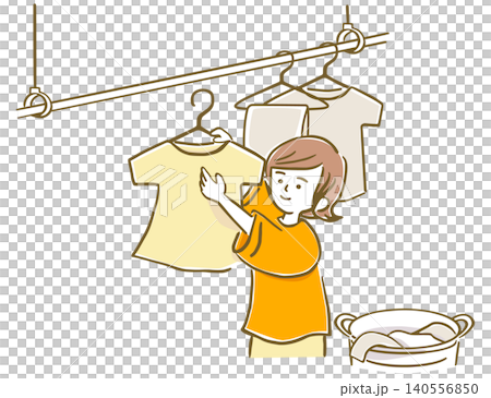 掛衣服的女人 掛衣服的女人 140556850
