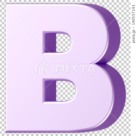 3D材質_字母_B_紫色 3D材質_字母_B_紫色 140557143