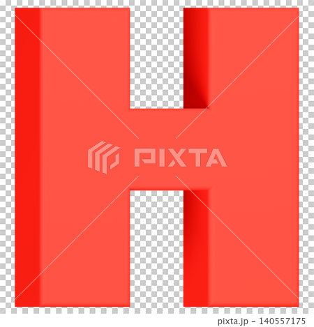 3D Material_Alphabet_H_Red 3D Material_Alphabet_H_Red 140557175