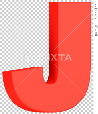 3D材質_字母_J_紅色 3D材質_字母_J_紅色 140557177