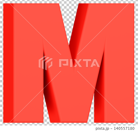 3D材質_字母_M_紅色 3D材質_字母_M_紅色 140557180