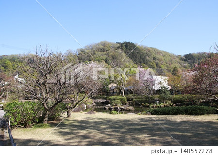 古い木造の建物　高尾駒木野庭園 140557278