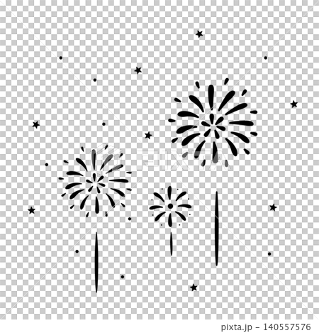 打ち上げ花火のモノクロイラスト 夏素材 シンプル フラットイラスト かわいい 打ち上げ花火のモノクロイラスト 夏素材 シンプル フラットイラスト かわいい 140557576