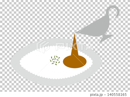 ご飯にカレーをかけるイラスト ご飯にカレーをかけるイラスト 140558165
