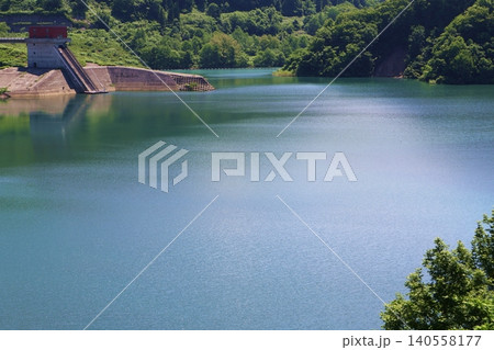 下湯ダム 下湯平成湖 下湯ダム 下湯平成湖 140558177